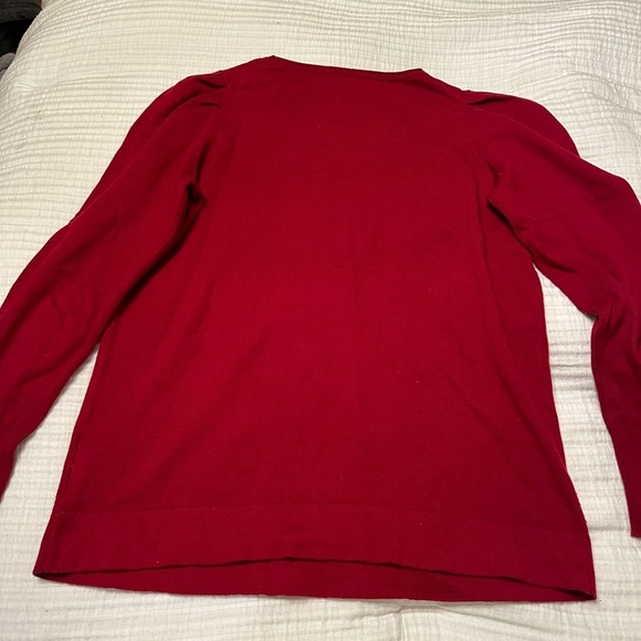 Anne Klein Shirred Shoulder Pullover Cashmere Blend Sweater - Size M - Picture 5 of 11